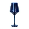 Estelle Colored Glass Live Wine Glass (Set Of 2), Midnight Blue