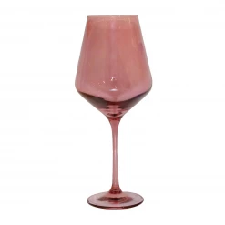 Estelle Colored Glass Live Wine Glass (Set Of 2), Rose