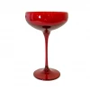 Estelle Colored Glass Live Champagne Coupe (Set Of 2), Red