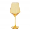 Estelle Colored Glass Live Wine Glass (Set Of 2), Yellow
