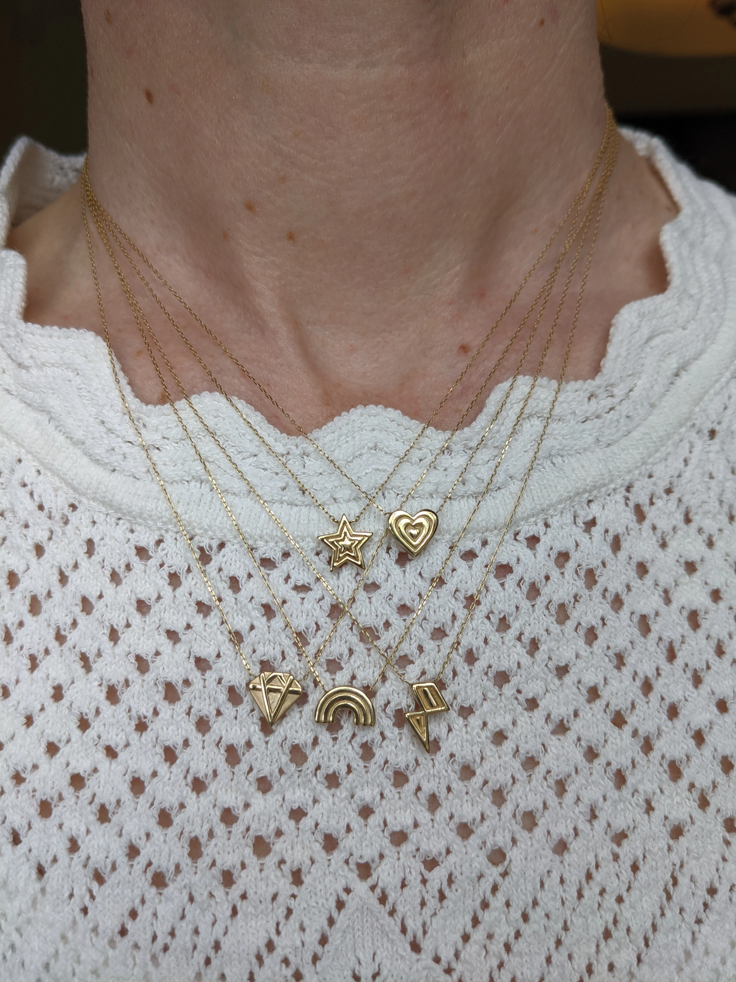 Campbell + Charlotte Wear Mini Juju Diamond Charm Necklace 8 Campbell + Charlotte Wear Mini Juju Diamond Charm Necklace