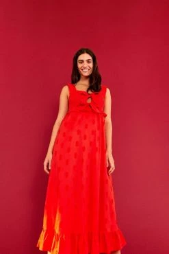 Farm Rio Pineapple Maxi Dress, Red Wear