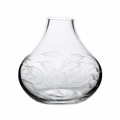 The Vintage List Live A Small Crystal Vase With Fern Design