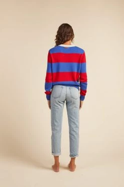 Birds Of Paradis Barbara Sweater, Blue X Red Stripe Wear