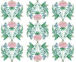 Fenwick Fields Live Square Scalloped Placemat, Garden Rose