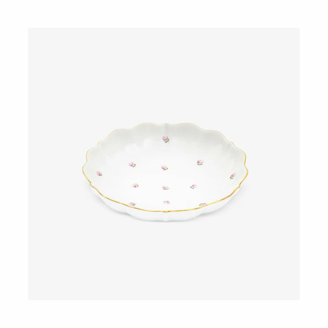 Augarten Porcelain Dinnerware Dish Curved 15 Cm Small Scattered Roses 2 Augarten Porcelain Dinnerware Dish Curved 15 Cm Small Scattered Roses