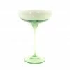 Estelle Colored Glass Champagne Coupe (Set Of 2), Mint Green
