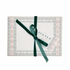 Jill Delavan Hand-painted Stationery Set, Green Lattice Paper & Stationery