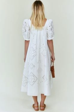 Hunter Bell Waverly Dress, White Embroidered Eyelet