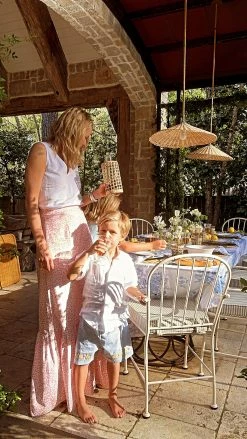 Coco Shop Maxi Skirt, Pink Leaf Wear