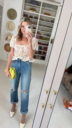 En Saison Opposites Top, Yellow Under $200