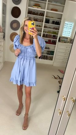 En Saison Wear Danielle Mini Dress, Blue