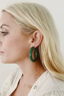 Hunter Blake Designs THE EMERALD HOOP