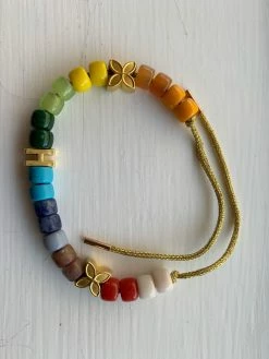 La Lumiere NY Semi Precious Stone Lurex Rainbow Bracelet Wear 12 La Lumiere NY Semi Precious Stone Lurex Rainbow Bracelet Wear