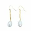 M Donohue Collection Holly Gold Pearl Earrings