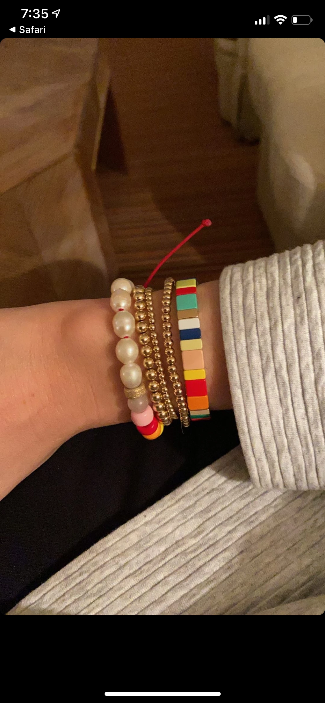 La Lumiere NY Semi Precious Stone Lurex Rainbow Bracelet Wear 6 La Lumiere NY Semi Precious Stone Lurex Rainbow Bracelet Wear