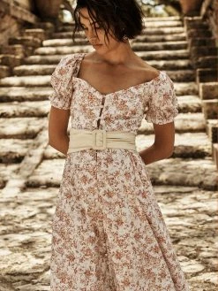 Caroline Constas Savannah Dress, Salmon Toile Wear