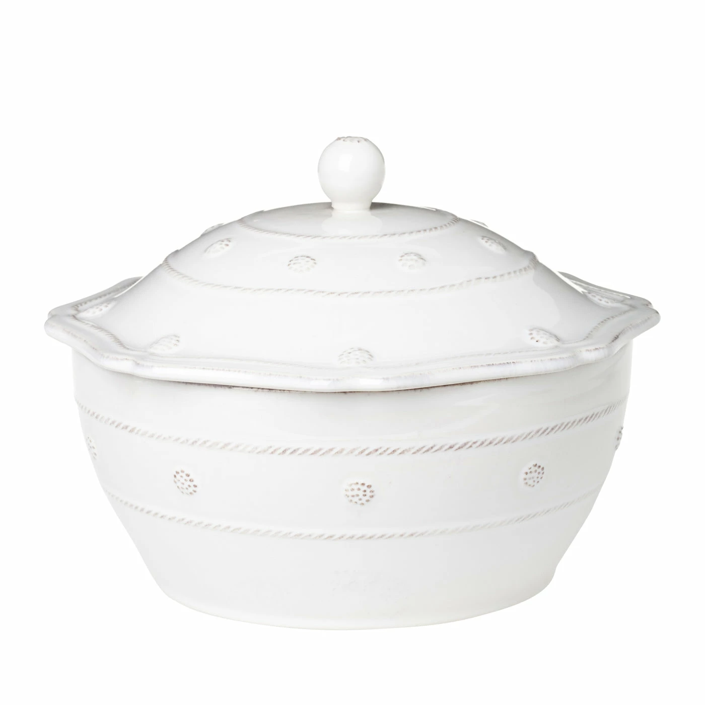 Juliska Berry & Thread Whitewash 9.5" Covered Casserole Live 1 Juliska Berry & Thread Whitewash 9.5" Covered Casserole Live