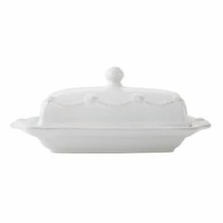 Juliska Berry & Thread Whitewash Butter Dish Live