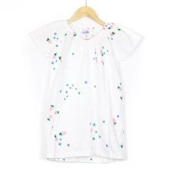 La Paloma Girl's Flutter Sleeve Nightgown In Wild Berry For Kids