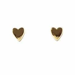 Lele Sadoughi Ashford Heart Stud Earrings, Gold Wear