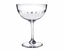 The Vintage List Live A Set Of Six Crystal Champagne Saucers With Lens Design