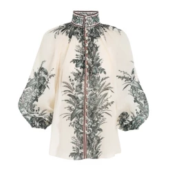 Zimmermann Moonshine Billow Blouse, Cream Lily SALE