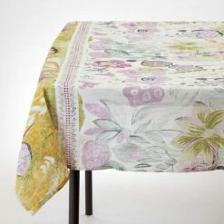 D'Ascoli Lotus Tablecloth, Lavender Live
