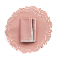 Maison Margaux The Abigail Pink Placemat & Napkin - Set Of 2