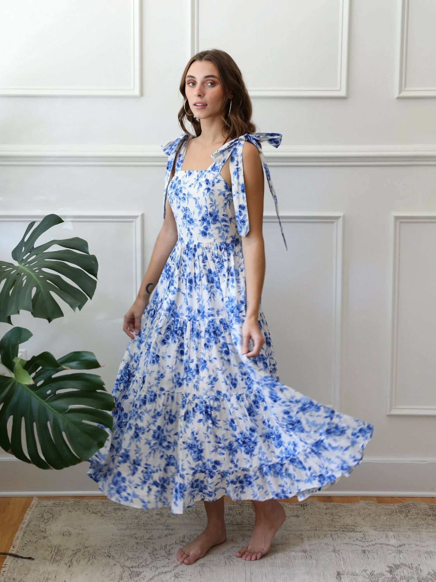 MILLE Wear Daphne Dress, Blue Bouquet 7 MILLE Wear Daphne Dress, Blue Bouquet