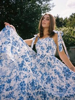 MILLE Wear Daphne Dress, Blue Bouquet 18 MILLE Wear Daphne Dress, Blue Bouquet