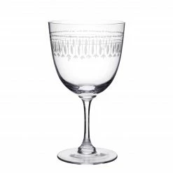 The Vintage List A Set Of Six Crystal Wine Glasses With Ovals Design