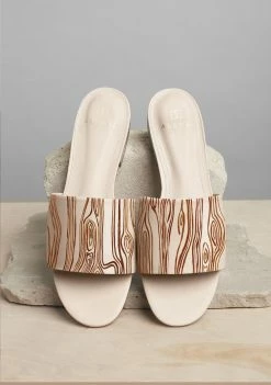 ALEPEL Wear Terracotta Wooden Beige Slide
