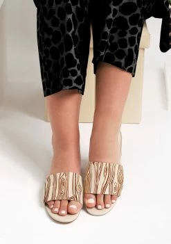 ALEPEL Wear Terracotta Wooden Beige Slide