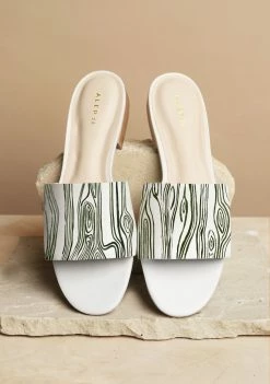 ALEPEL Emerald Wooden White Slide Wear