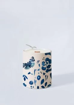 ALEPEL Home Décor & Accessories Denim Butterfly Beige Candle