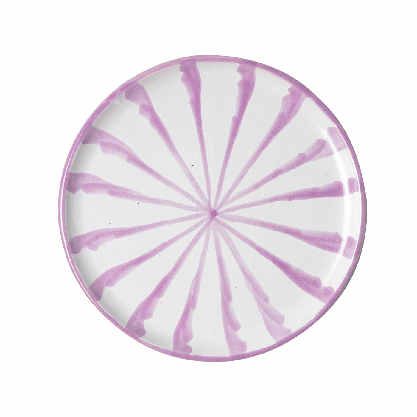 Pomelo Casa Casa Lila Salad Plate With Candy Cane Stripes Live 1 Pomelo Casa Casa Lila Salad Plate With Candy Cane Stripes Live