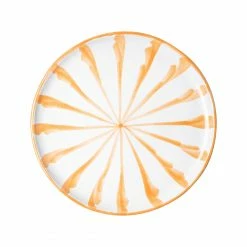 Pomelo Casa Casa Melocoton Salad Plate With Candy Cane Stripes