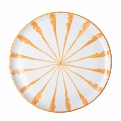 Pomelo Casa Casa Melocoton Dinner Plate With Candy Cane Stripes Live