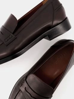 Le Monde Béryl Penny Loafers In Cordovan Leather Wear 5 Le Monde Béryl Penny Loafers In Cordovan Leather Wear