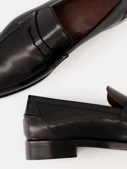 Le Monde Béryl Penny Loafers In Black Leather Wear