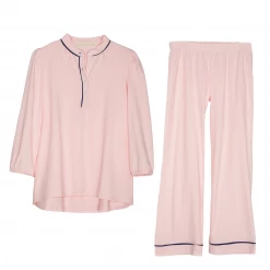 Beverly Drive Wear Signature Blouse + Pants Set, Blush