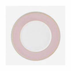 Augarten Porcelain Dinnerware Charger Plate 32 Cm With Slim Gold Rim Powder Pink