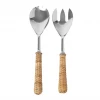 Only On The Avenue Live Basketweave Salad Server Set