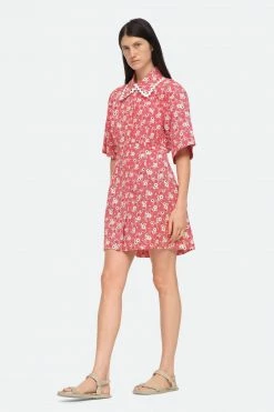 Sea NY Wear Josefine Button Down Dress, Red
