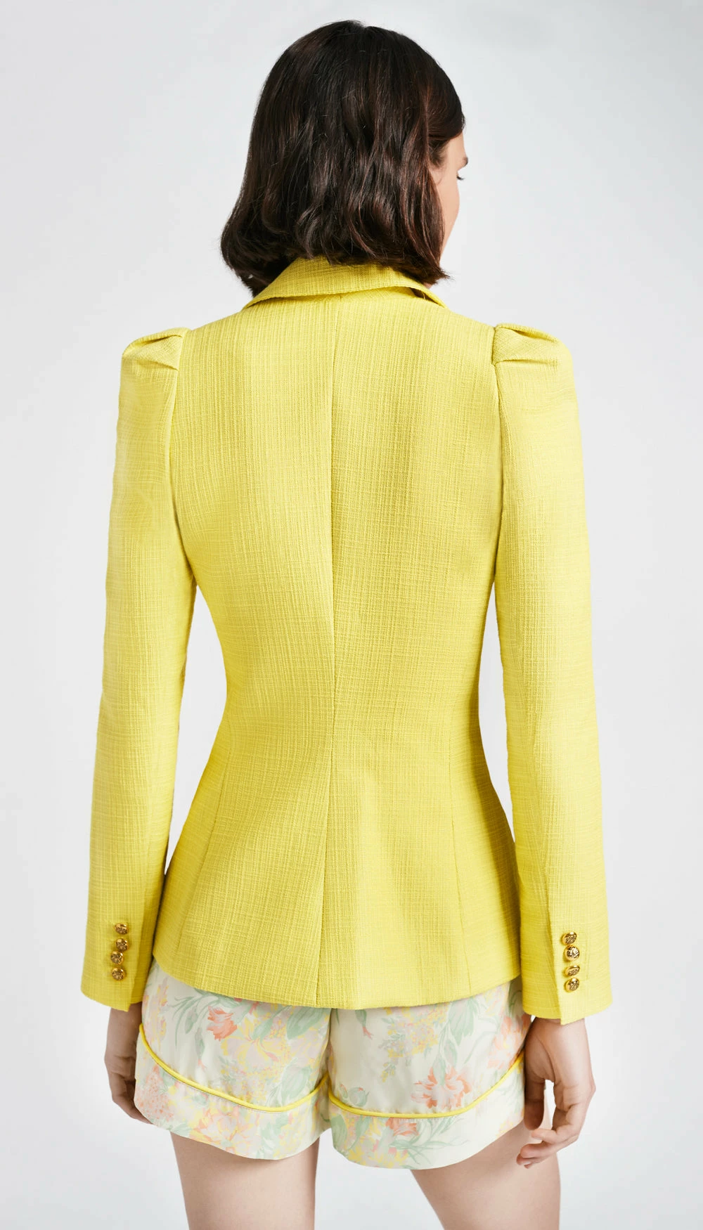 SMYTHE Box Pleat Blazer, Lemon 4 SMYTHE Box Pleat Blazer, Lemon