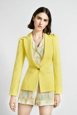 SMYTHE Box Pleat Blazer, Lemon 6 SMYTHE Box Pleat Blazer, Lemon