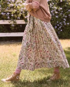 The Great Wear The Hillside Skirt, Cream Fresh Water Floral