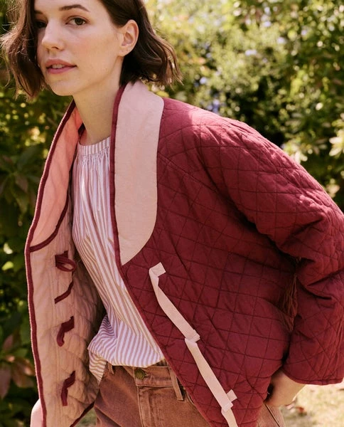 The Great Wear Reversible Toggle Jacket, Malt/Brick 4 The Great Wear Reversible Toggle Jacket, Malt/Brick