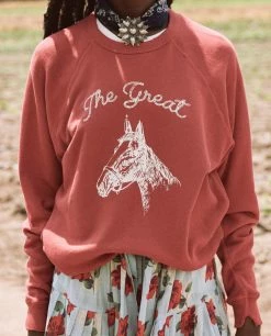 The Great The College Sweatshirt, Red Rose Wear